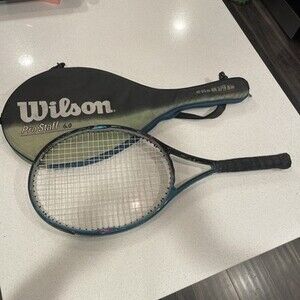 WILSON PRO STAFF 6.0 Grip Size 4 3/8" Set With Matching Bag Vintage Turqoise